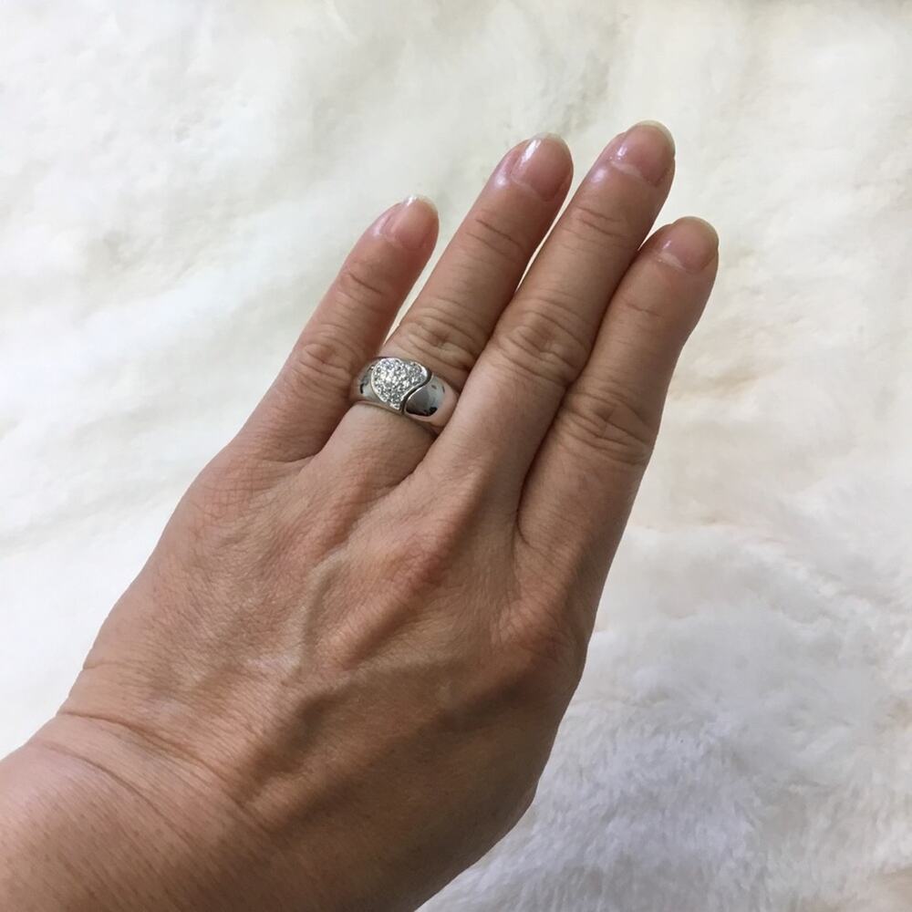 Sterling Silver Heart Crystal "I Love You" Ring - Picture 11 of 13